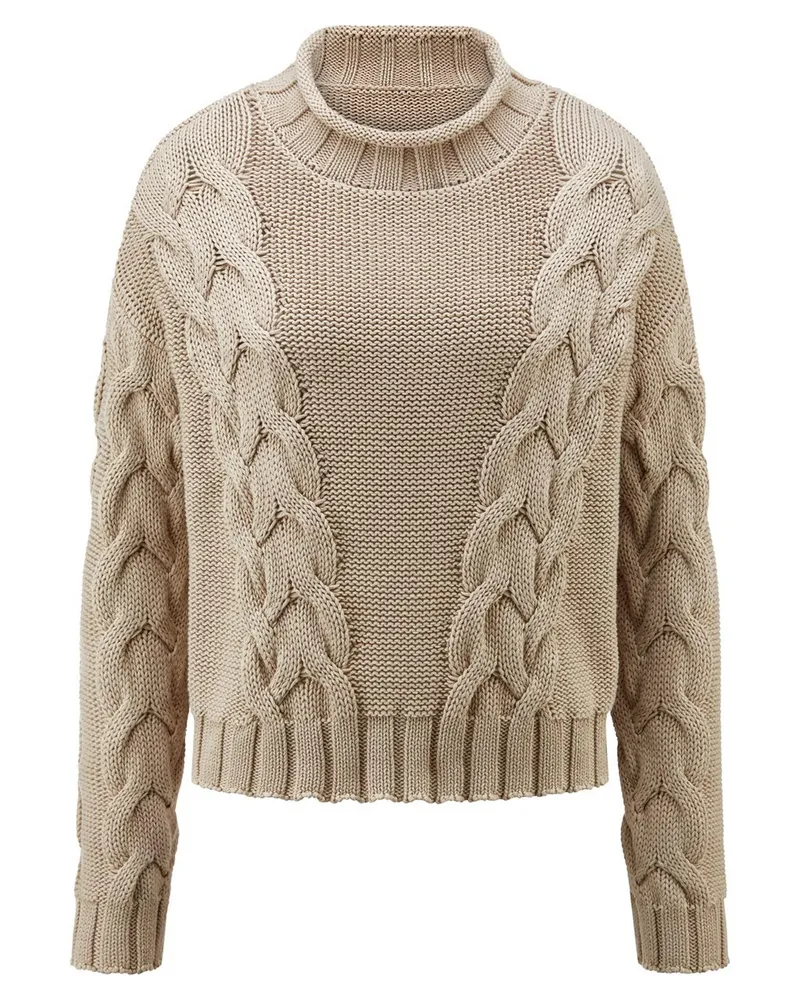 Peter Hahn Pullover Stehkragen  beige Beige