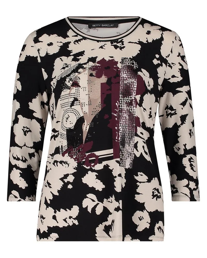 Betty Barclay Rundhals-Shirt 3/4-Arm  schwarz Schwarz
