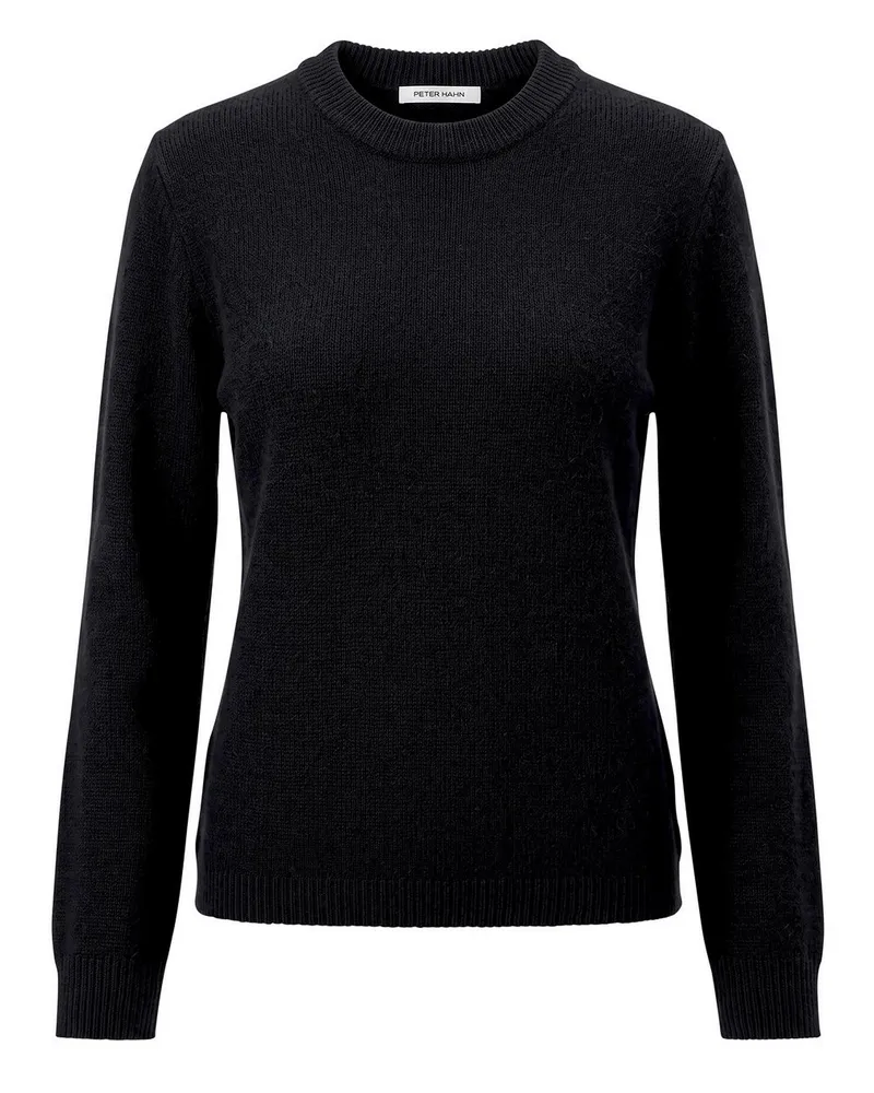 Peter Hahn Rundhals-Pullover  schwarz Schwarz