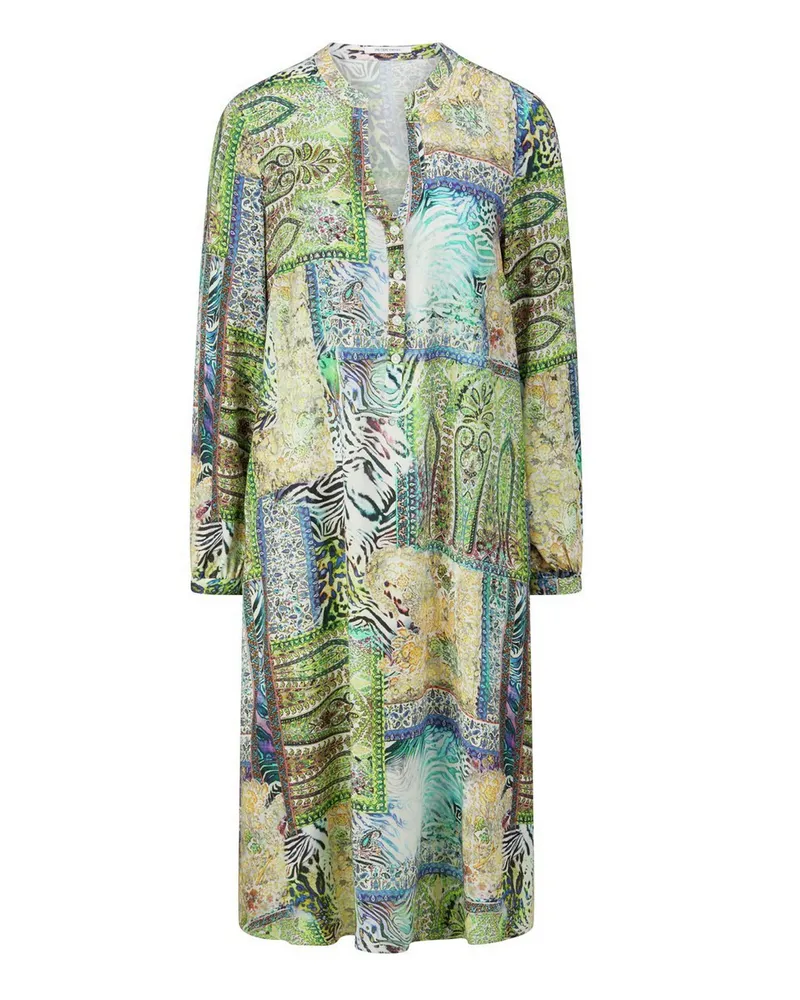 Peter Hahn Kleid Rundhals-Ausschnitt  mehrfarbig Mehrfarbig