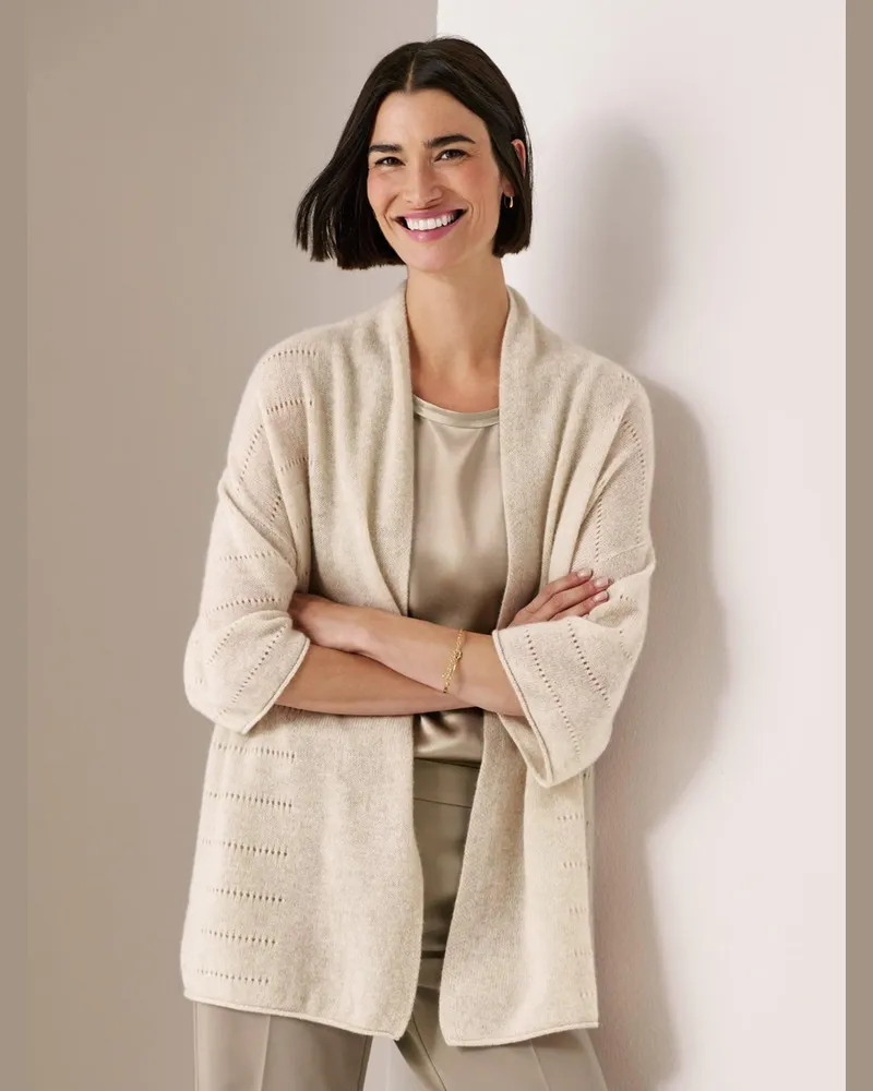 Peter Hahn Strickjacke  beige Beige