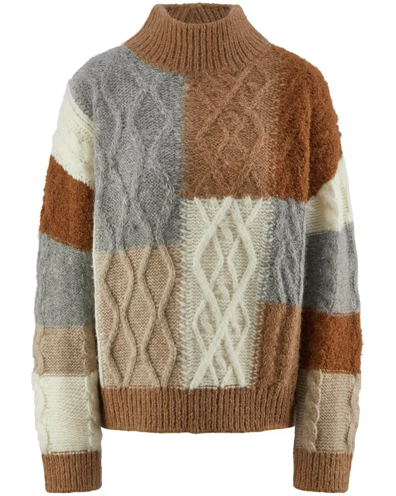 Peter Hahn Pullover Stehkragen  beige Beige