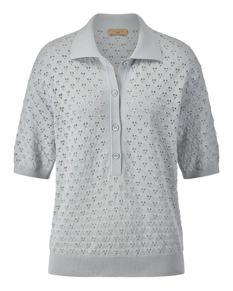 DAY.LIKE Polo-Pullover 1/2-Arm  blau Blau