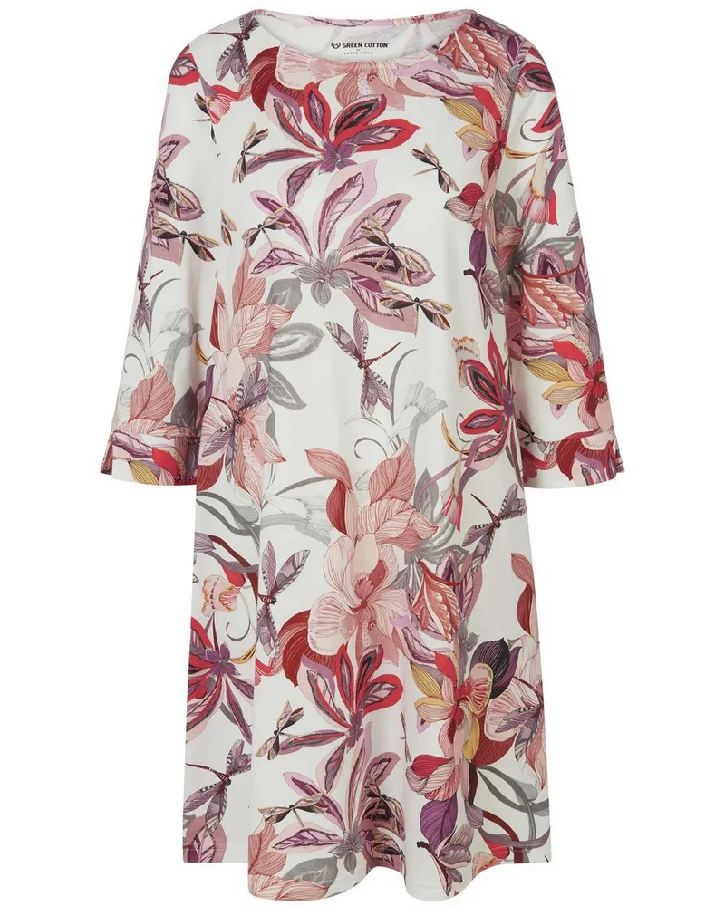Green Cotton Jersey-Kleid Ivy  weiss Weiss