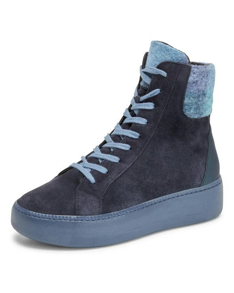 Waldläufer Schnür-Stiefelette Nicky  blau Blau