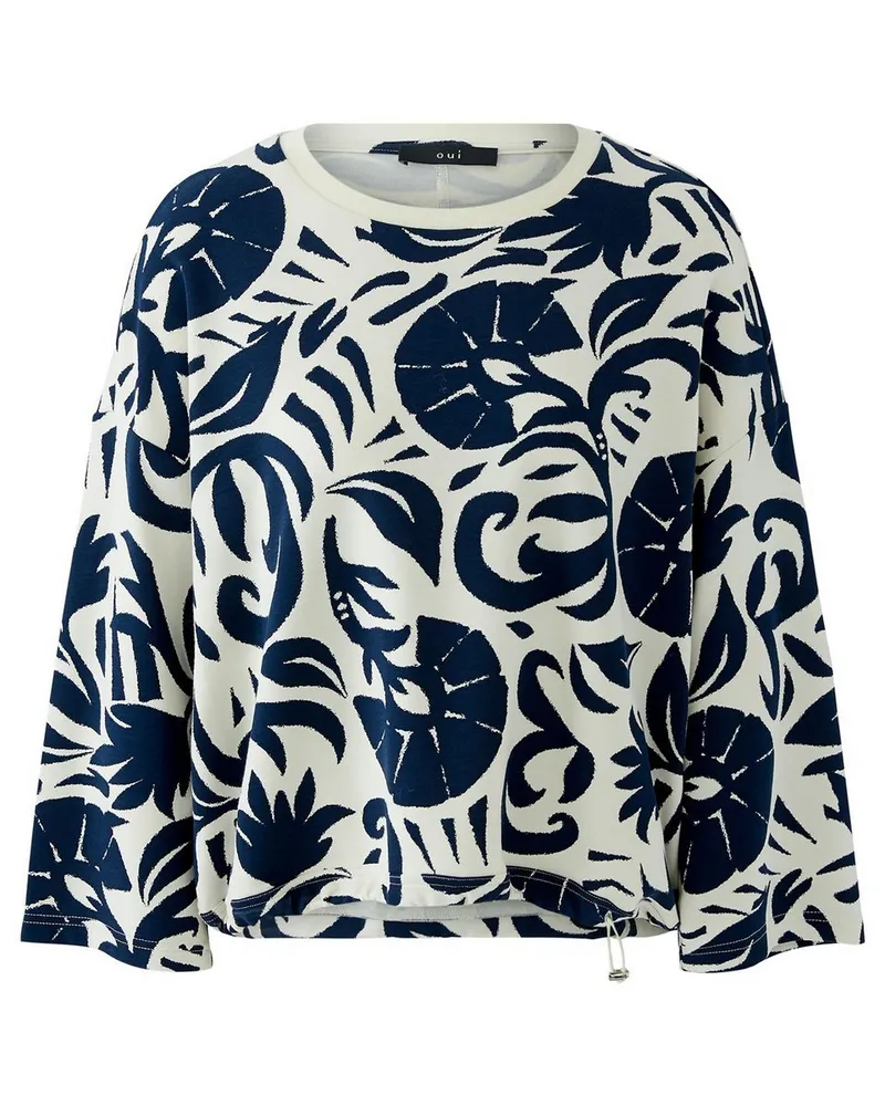 Oui  Sweatshirt 3/4-Arm  weiss Weiss