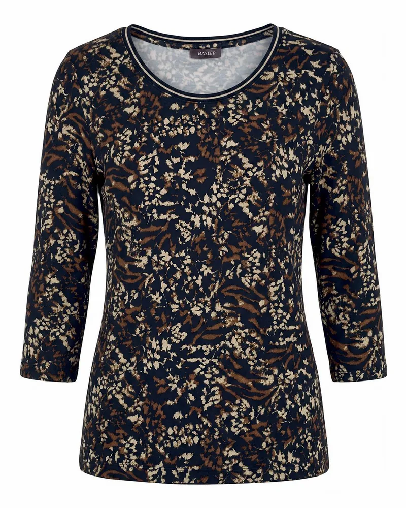 Basler Rundhals-Shirt 3/4-Arm  mehrfarbig Mehrfarbig