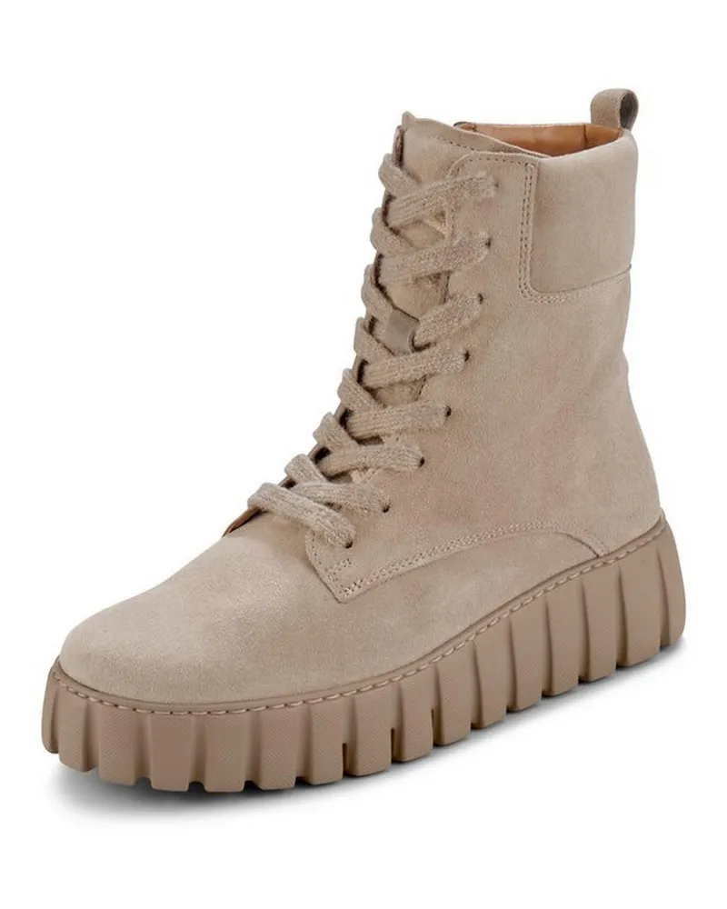 Gabor Plateau-Schnür-Stiefelette  beige Beige