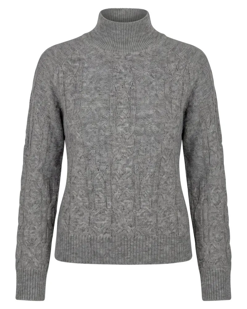 Peter Hahn Pullover Stehkragen  grau Grau