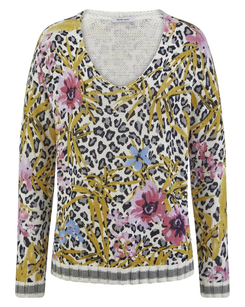 Peter Hahn V-Pullover  mehrfarbig Mehrfarbig