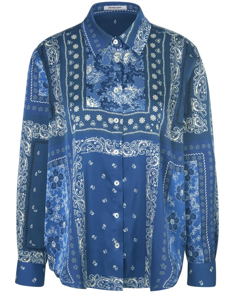 Peter Hahn Bluse  blau Blau