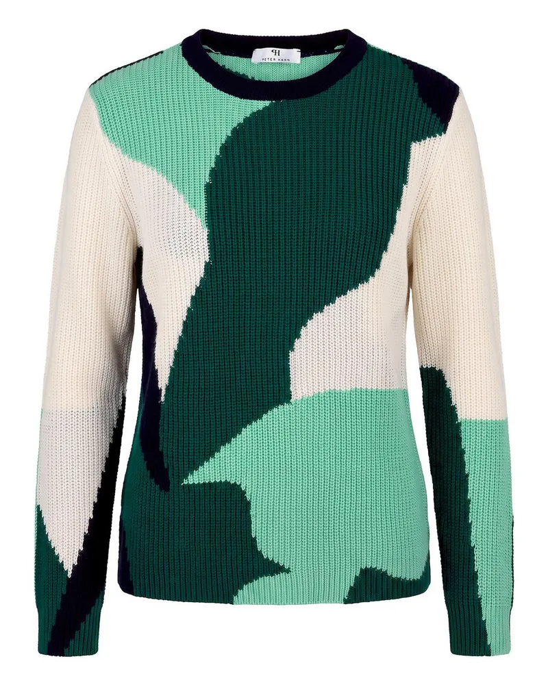 Peter Hahn Rundhals-Pullover  türkis Türkis