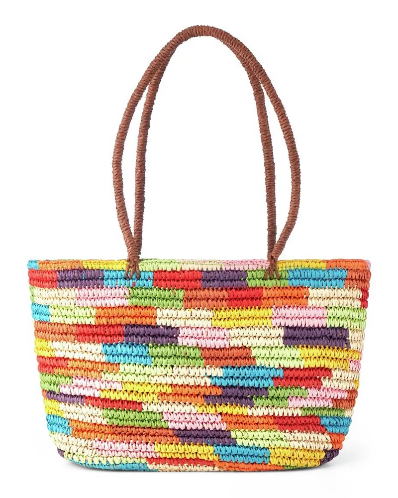 Peter Hahn Tasche aus 100% Papierstroh  mehrfarbig Mehrfarbig