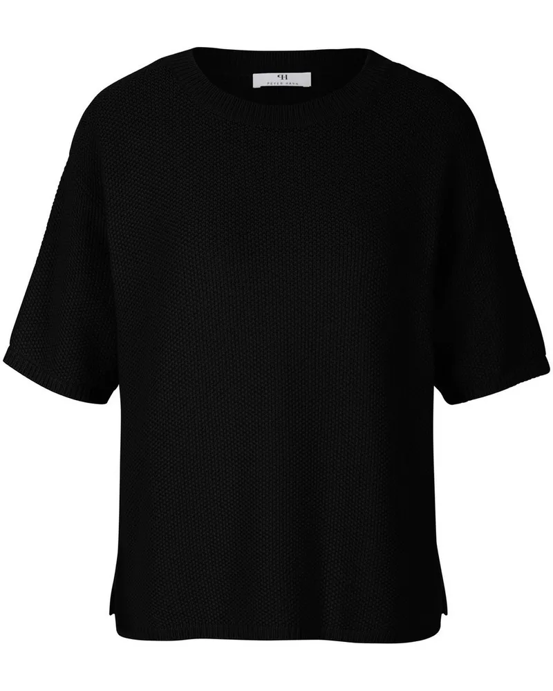 Peter Hahn Pullover 1/2-Arm aus 100% Baumwolle  schwarz Schwarz