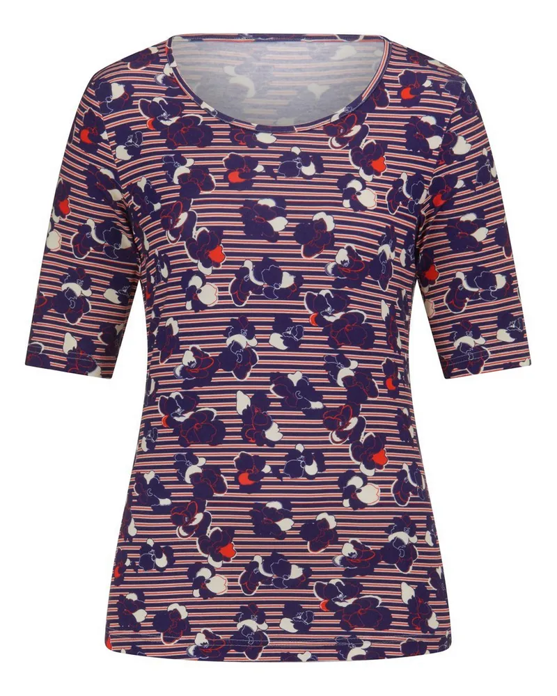 Peter Hahn Rundhals-Shirt  blau Blau