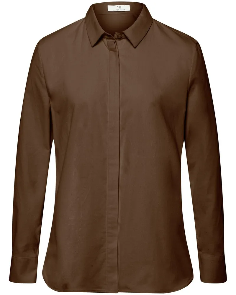 Peter Hahn Cordbluse  braun Braun