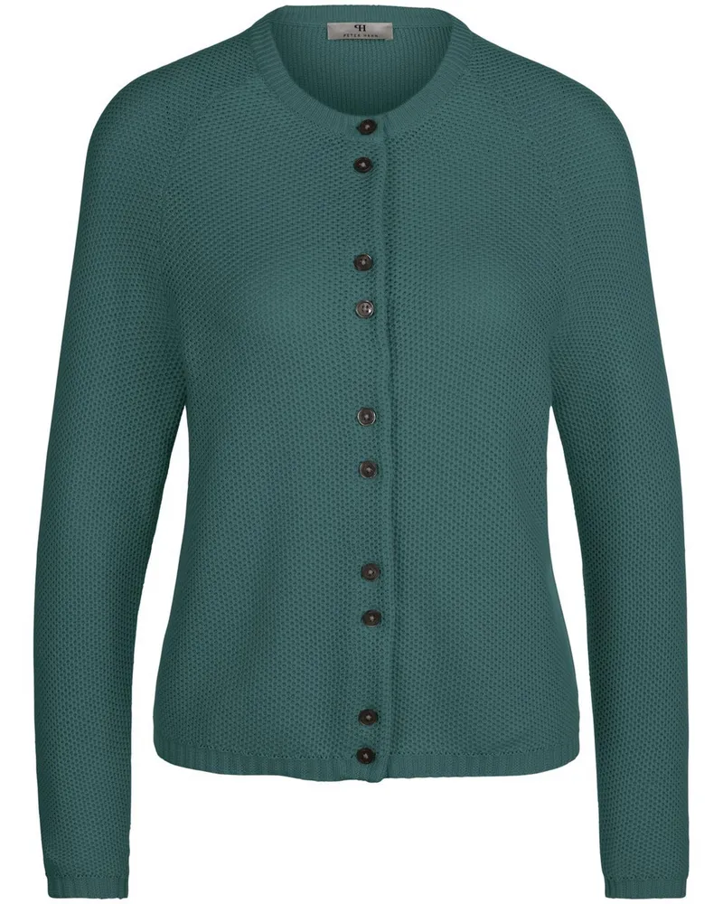 Peter Hahn Strickjacke aus 100% SUPIMA®-Baumwolle  türkis Türkis