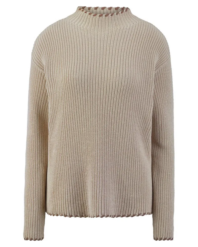 Peter Hahn Pullover Stehkragen  beige Beige