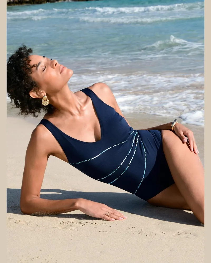 Sunmarin Badeanzug  blau Blau