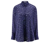 Long-Bluse  blau