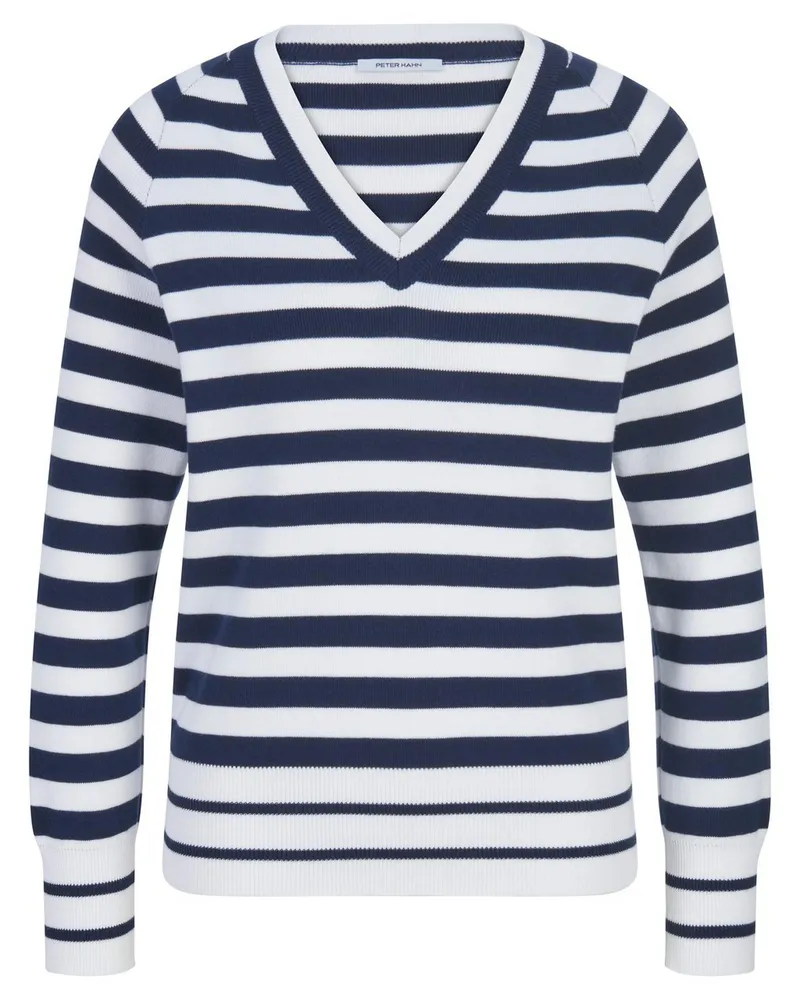 Peter Hahn V-Pullover aus 100% SUPIMA®-Baumwolle  mehrfarbig Mehrfarbig