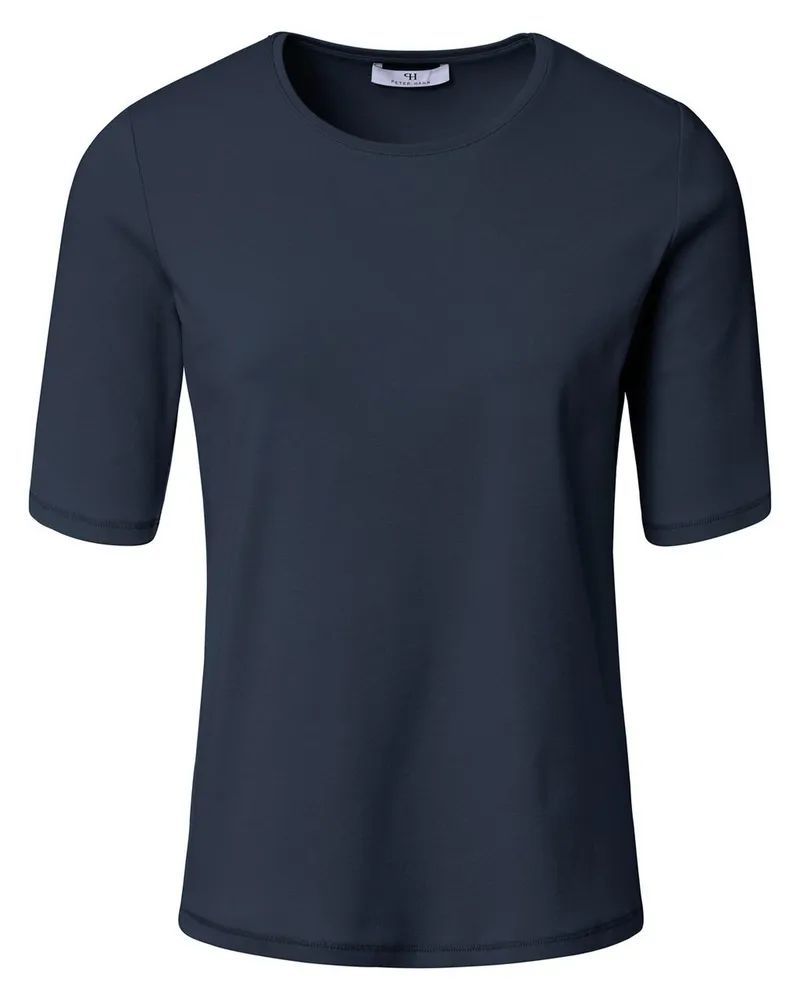Peter Hahn Rundhals-Shirt  blau Blau