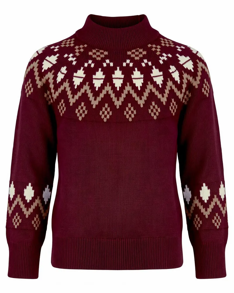 Peter Hahn Pullover Stehkragen  rot Rot