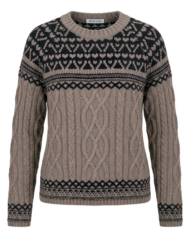 Peter Hahn Rundhals-Pullover  beige Beige