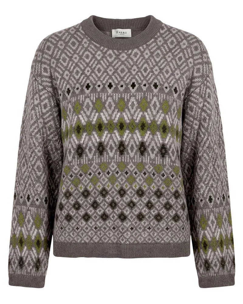Maerz Rundhals-Pullover  beige Beige