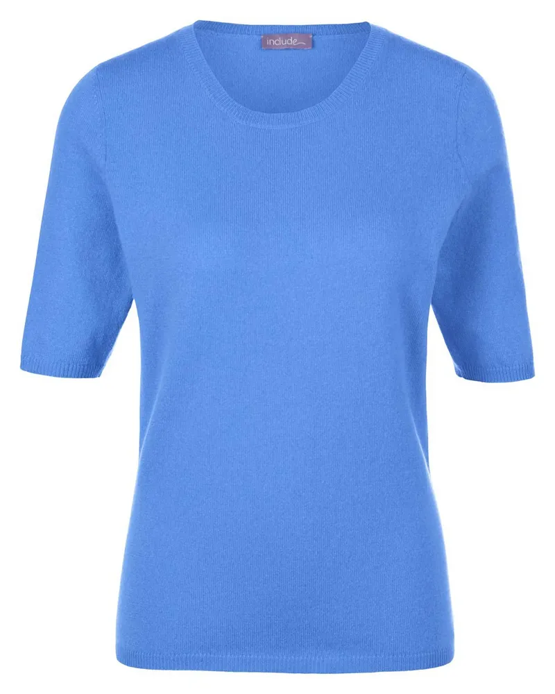 Peter Hahn Rundhals-Pullover aus Schurwolle und Kaschmir  blau Blau