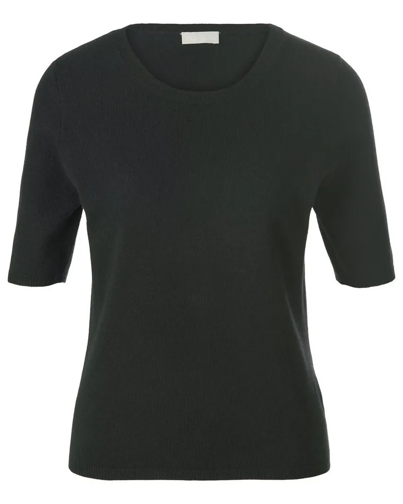 Include Rundhals-Pullover aus Schurwolle und Kaschmir  schwarz Schwarz
