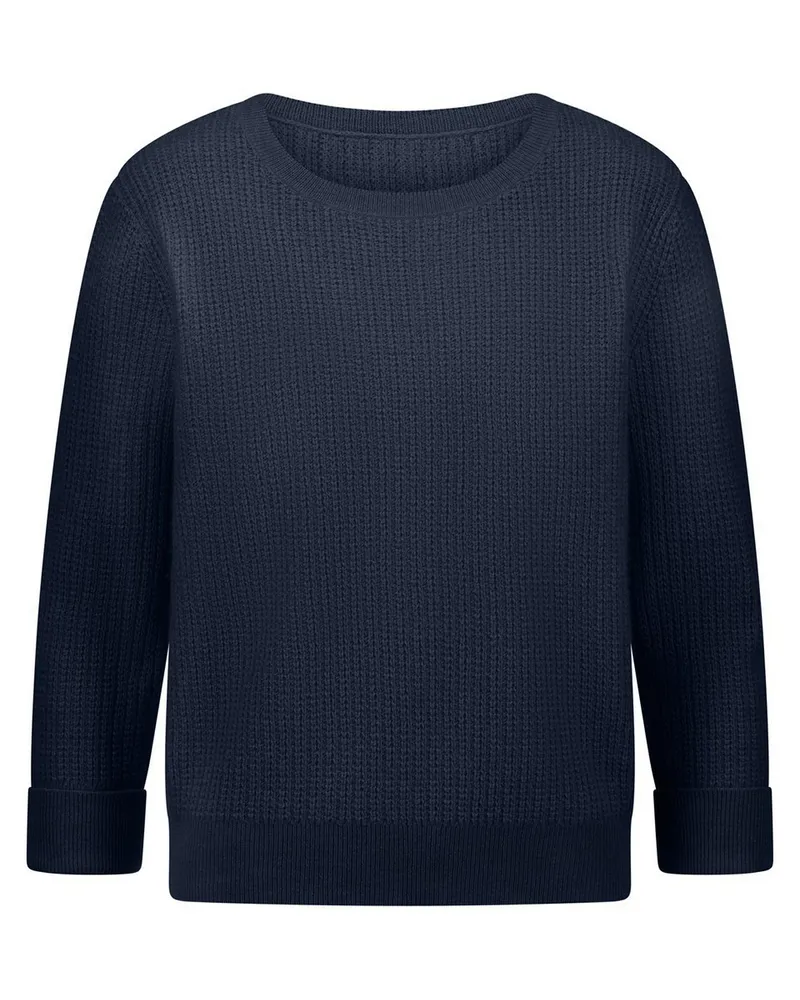 Peter Hahn Rundhals-Pullover 3/4-Arm  blau Blau
