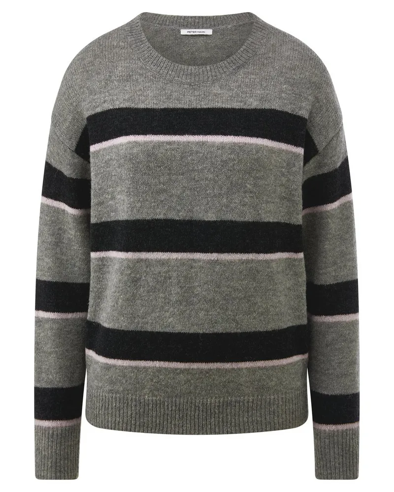 Peter Hahn Rundhals-Pullover  grau Grau