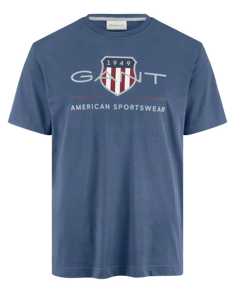 Gant Rundhals-Shirt  blau Blau