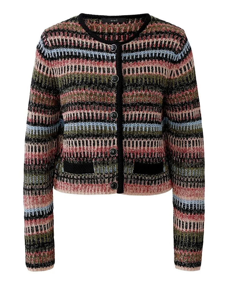 Oui  Strickjacke  schwarz Schwarz