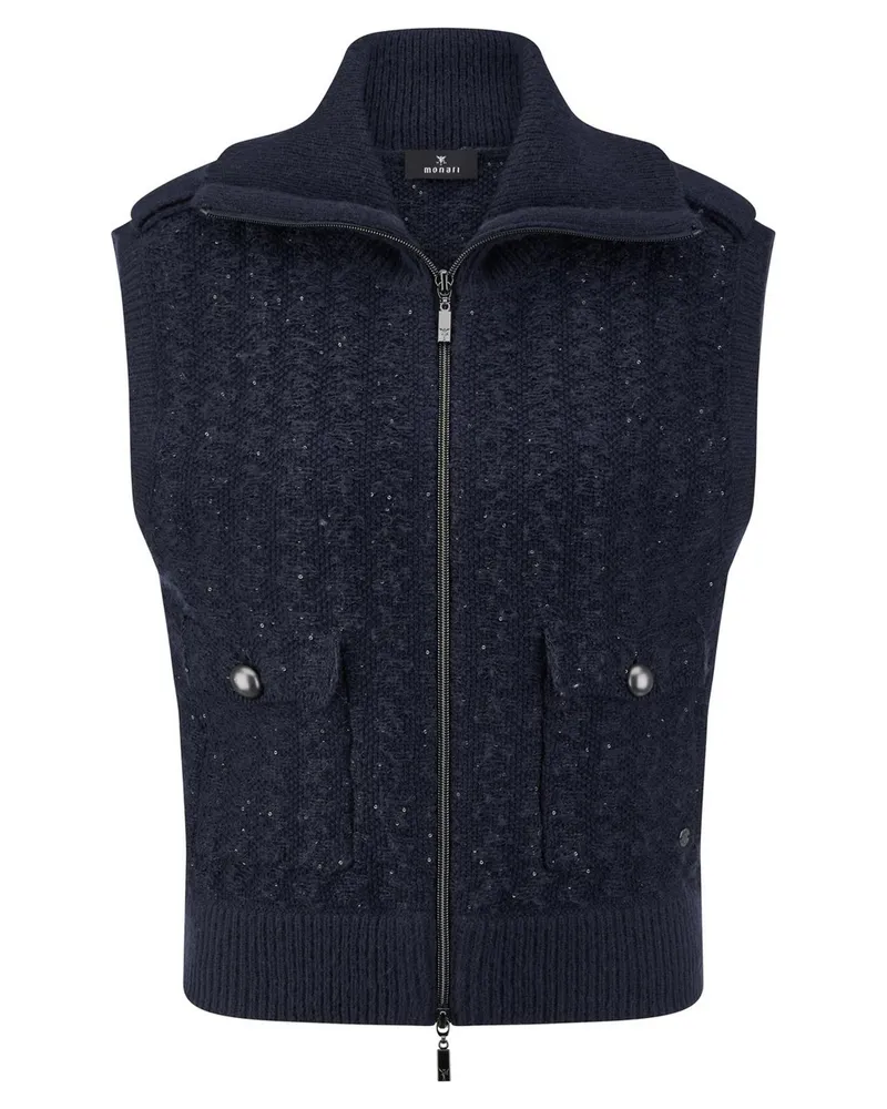 monari Strickweste  blau Blau