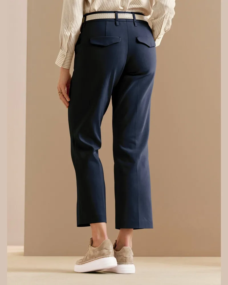 FADENMEISTER BERLIN Knöchellange Hose  blau Blau