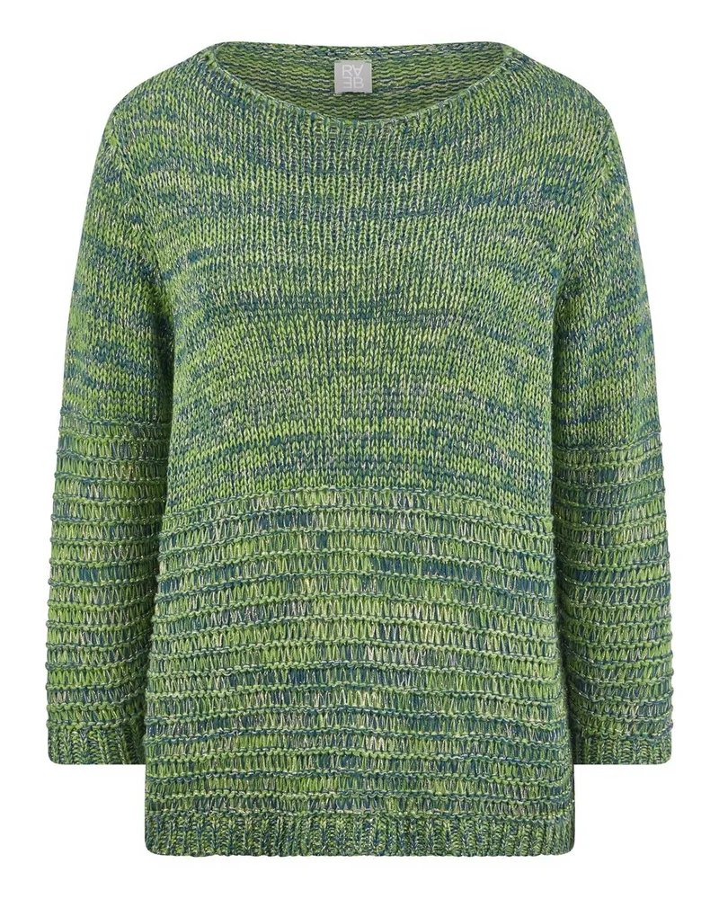 Rabe Rundhals-Pullover  grün Grün