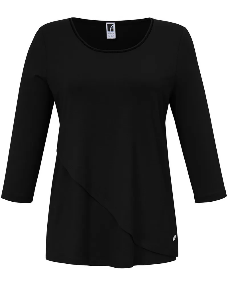 Anna Aura Rundhals-Shirt 3/4-Arm  schwarz Schwarz