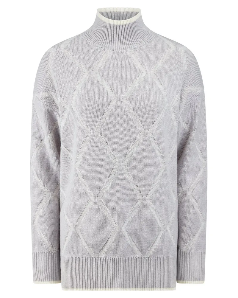 Basler Long-Strickpullover  grau Grau