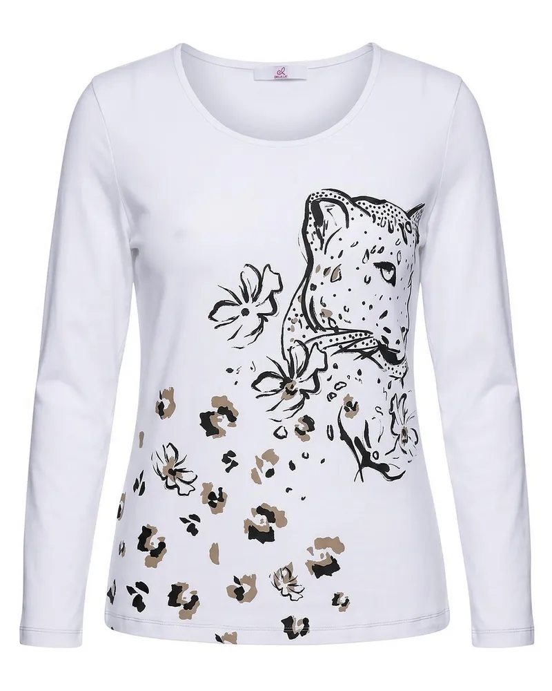 Emilia Lay Rundhals-Shirt  weiss Weiss