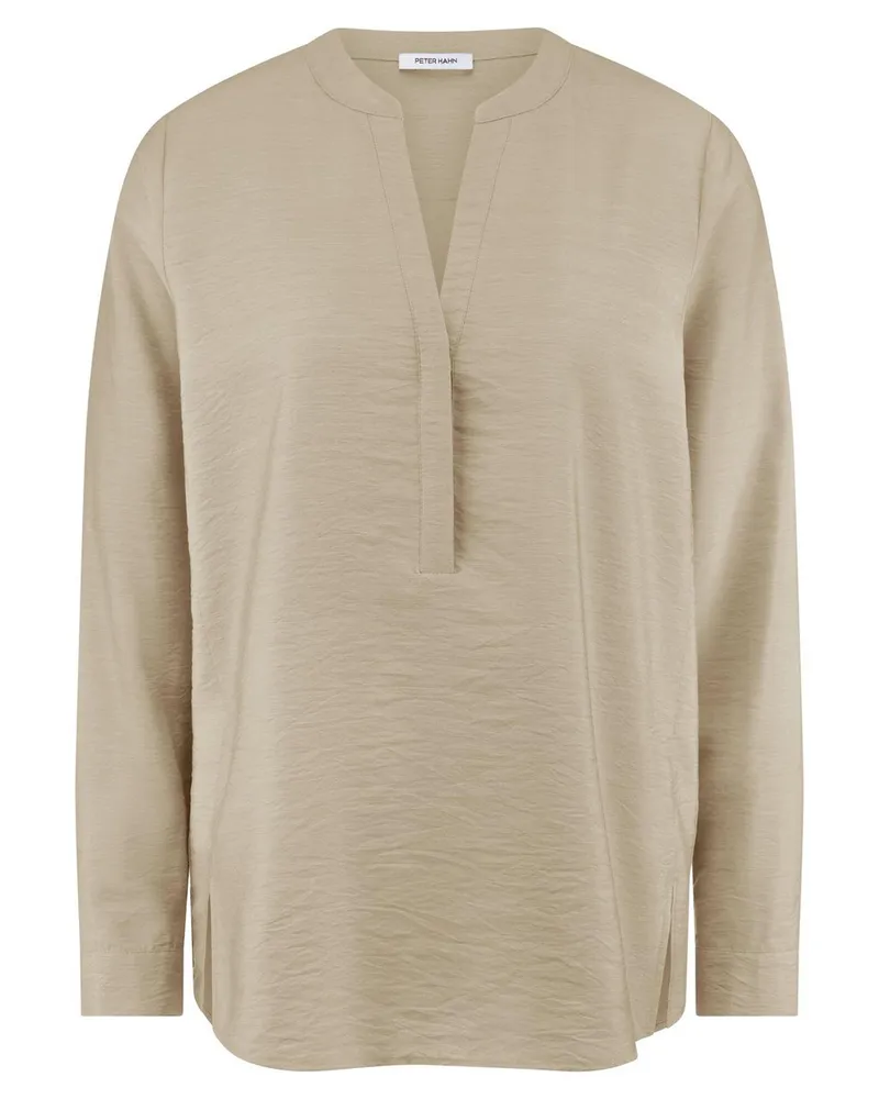 Peter Hahn Bluse Rundhals-Ausschnitt  beige Beige