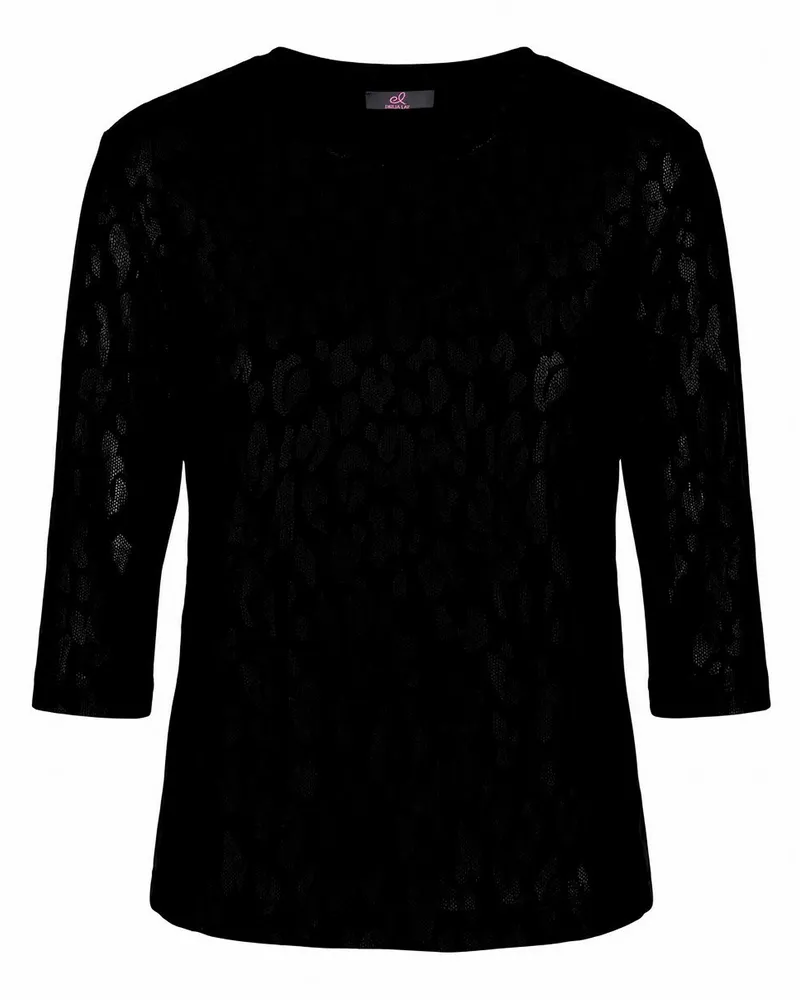 Emilia Lay Sweatshirt 3/4-Arm  schwarz Schwarz