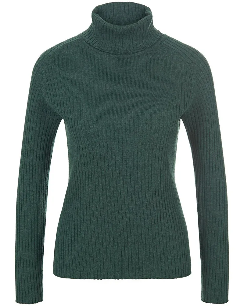 Peter Hahn Rollkragen-Pullover aus 100% Schurwolle-Merino  grün Grün