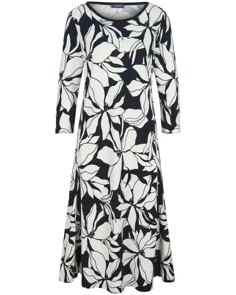 Basler Midi-Jerseykleid  schwarz Schwarz