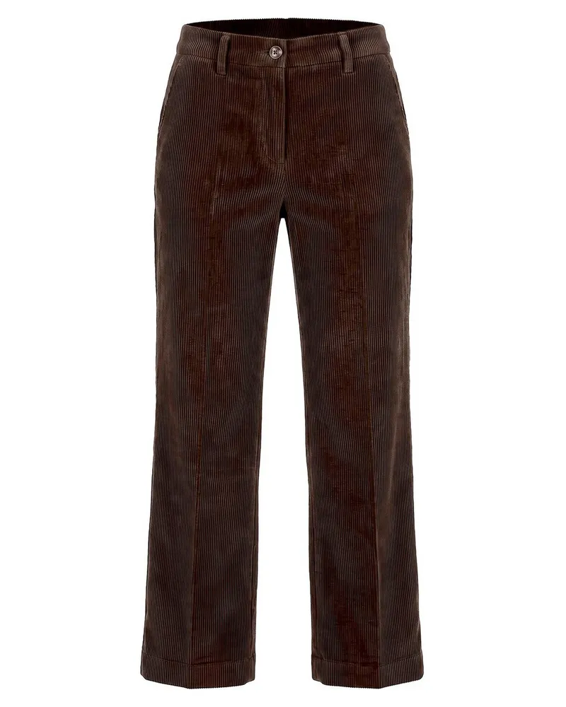 FADENMEISTER BERLIN Wide Fit-Cord-Hose  braun Braun