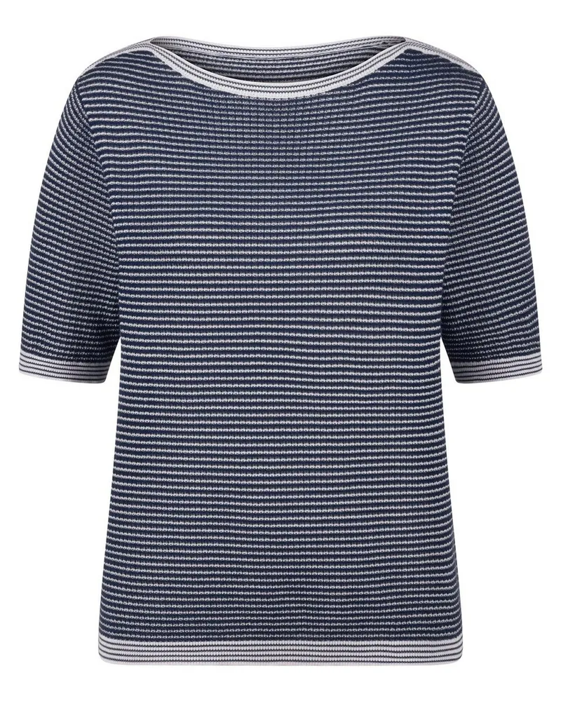 Peter Hahn Pullover U-Boot-Ausschnitt  blau Blau