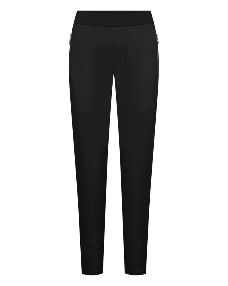 RAFFAELLO ROSSI  Knöchellange Slim Fit-Jersey-Hose  schwarz Schwarz