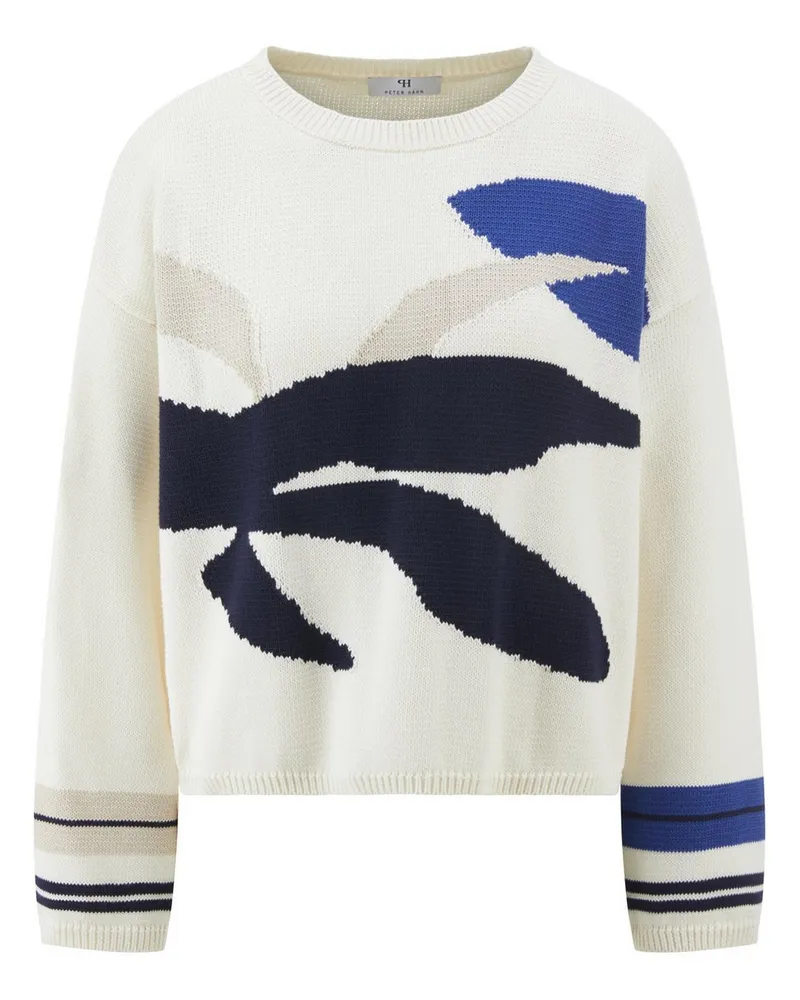Peter Hahn Rundhals-Pullover  weiss Weiss