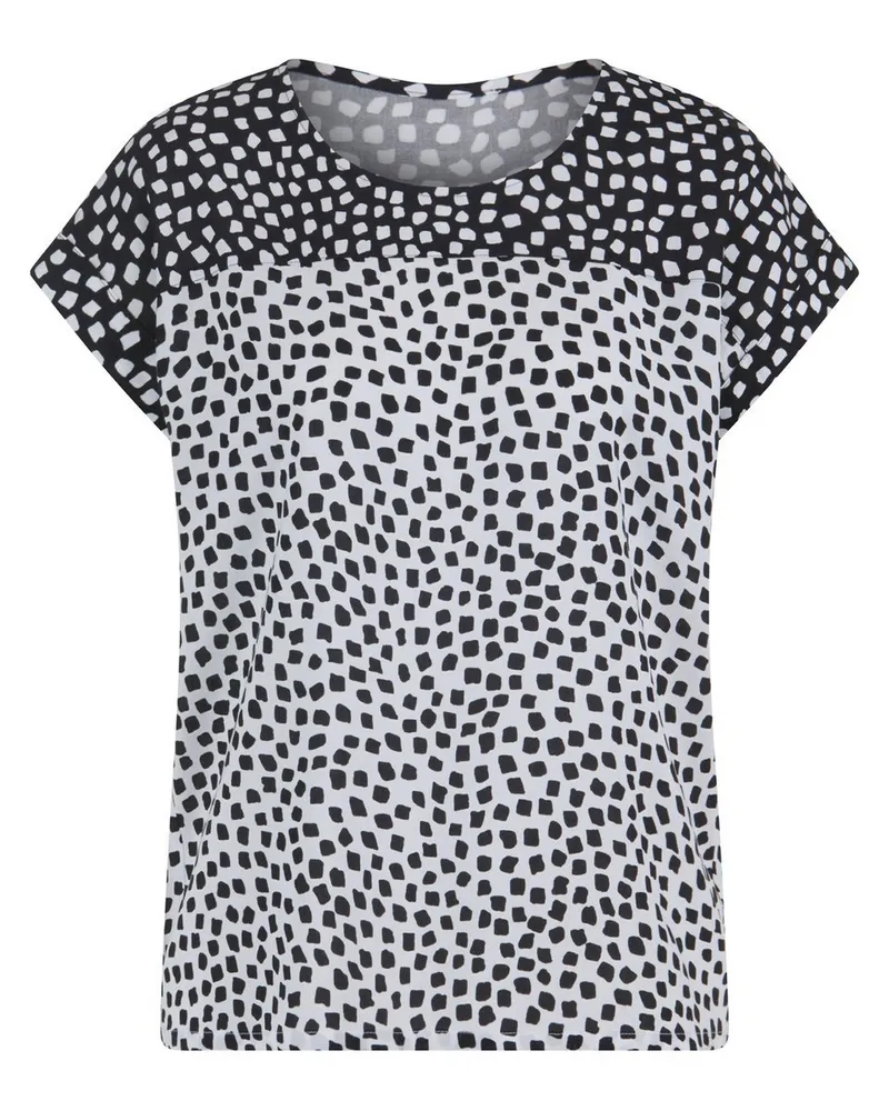 Peter Hahn Tupfen-Bluse  schwarz Schwarz